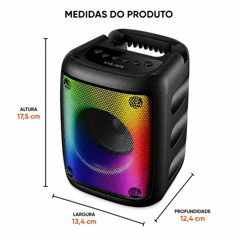 Caixa de Som Multifuncional KBroad KTS Bluetooth e FM - BP